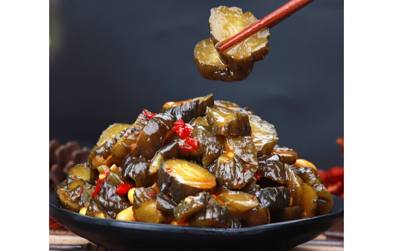 酱黄瓜香脆甜500g袋装瓶装下饭菜咸菜酱菜罐装即食开胃菜腌黄瓜片袋装