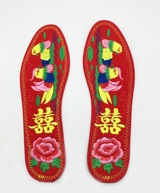 成品十字绣花鞋垫男女防臭透气吸汗排湿四季通用加厚棉布喜庆男款拍大