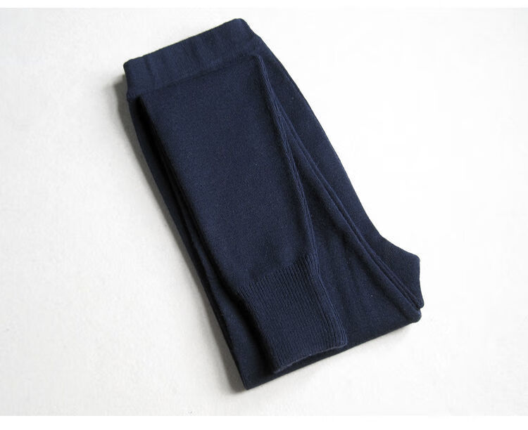 毛线裤男秋冬季薄款男士羊毛裤保暖弹力修身针织打底中青年内穿毛线裤