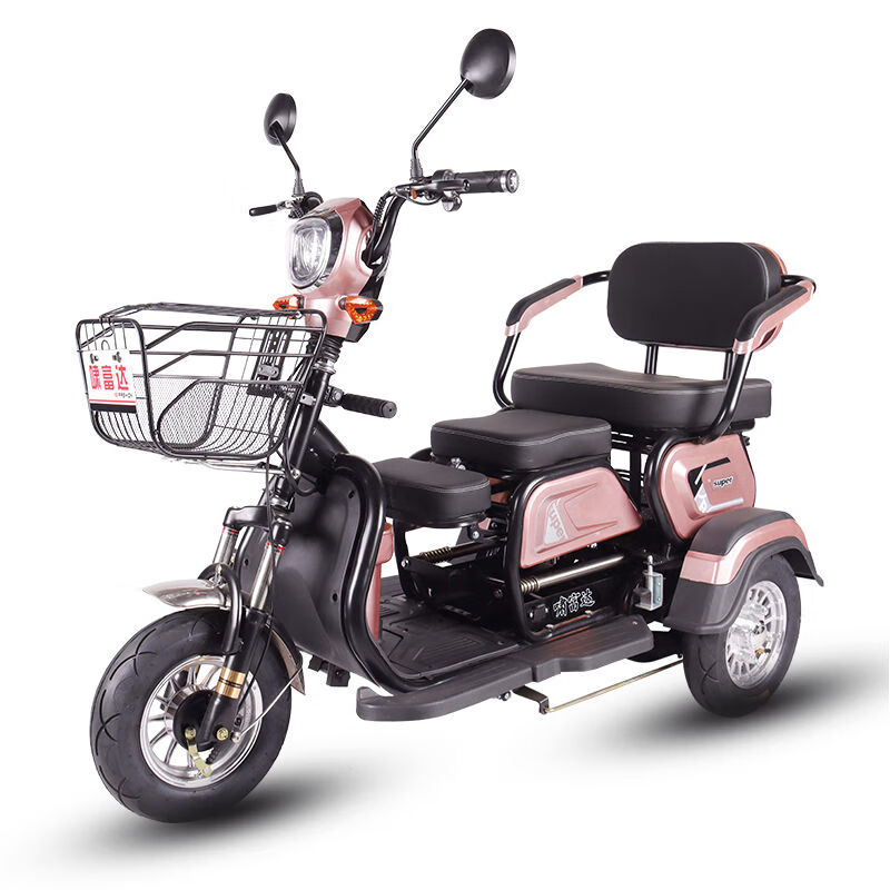 代步电动车助力车残疾人休闲电动三轮车成人家用女性接孩子人小型电瓶