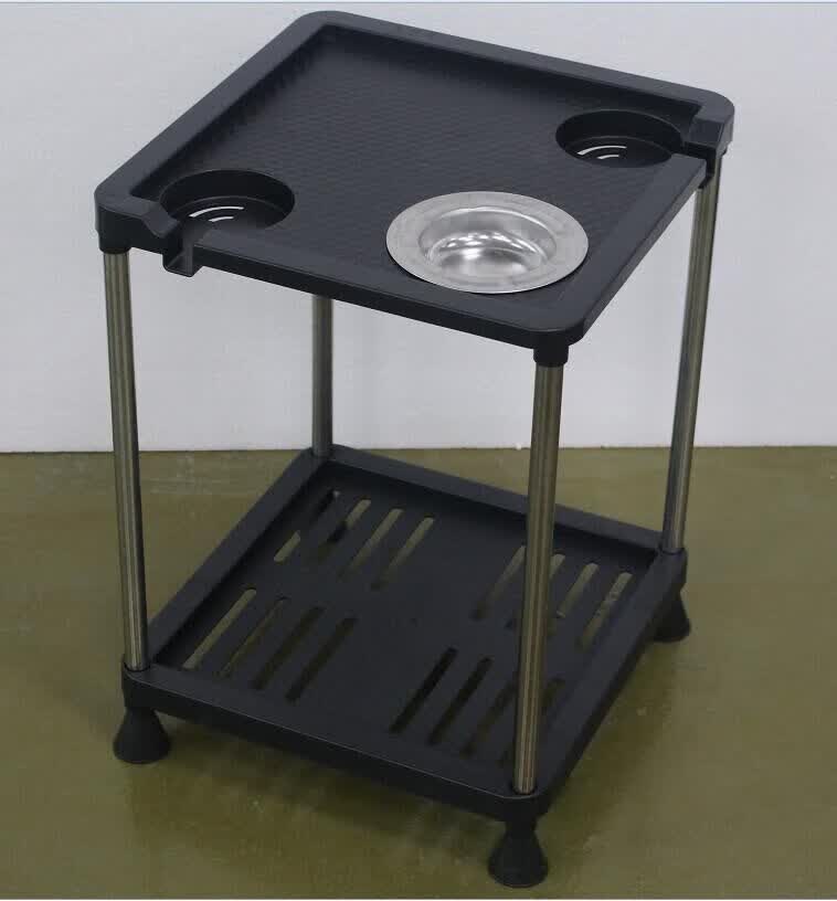麻将茶水架棋牌室麻将机茶几茶水架台桌角水杯架边几置物架加粗不锈钢