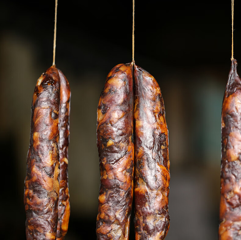 安昌腊肠浙江绍兴古镇正宗特产酱香肠传统工艺制作真空500克安昌腊肠