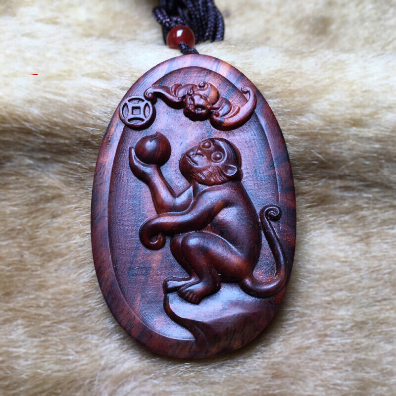 一北十二生肖牌海南属相吊坠挂件虎马狗猪兔羊牛鸡本命年礼物狗配项绳