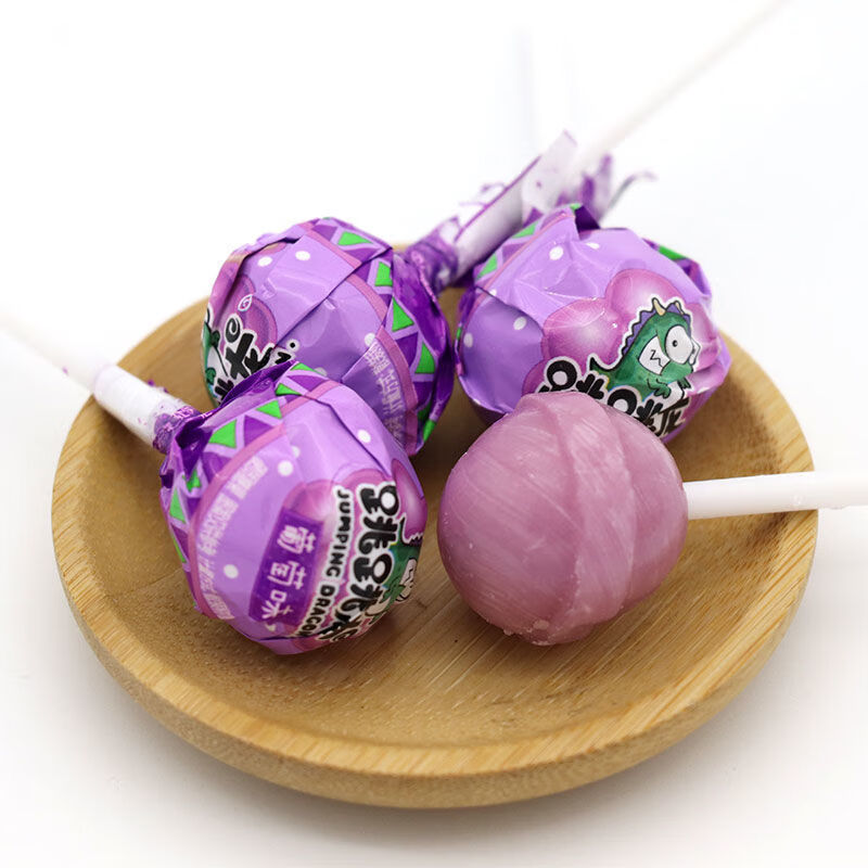 跳跳龙棒棒糖水果多口味散装500g约40支节休闲零食糖果扎婚车 跳跳龙