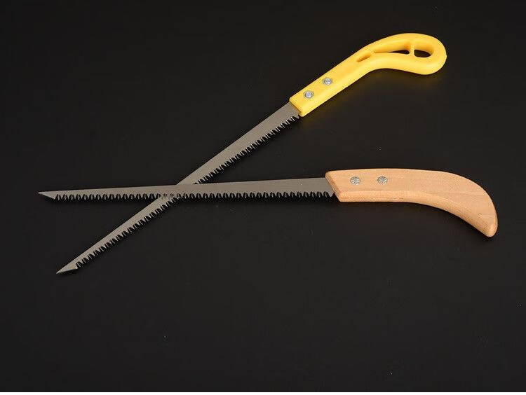 锯子家用小型手持手工钢锯木工折叠据木头树刀锯手锯伐木锯木神器塑柄