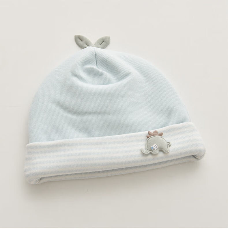 儿童睡帽初生婴儿帽子秋冬季可爱超萌胎帽新生婴幼儿0到4月宝宝套头帽