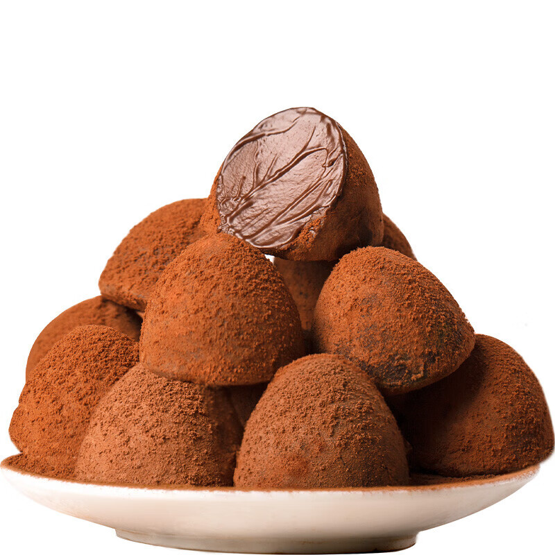 思松露形黑巧克力碗装散装休闲食品小食糖果可可脂410g大碗松露巧克力