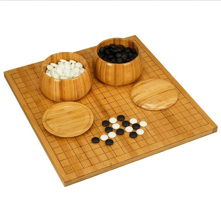 大号围棋五子棋儿童学生初学者套装19路皮革棋盘密胺棋子颗围棋子19路