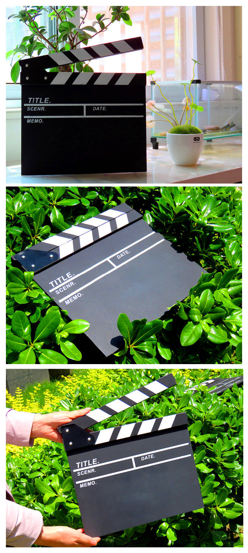拍电影场记板中英文场记牌打板开机板导演板黑色场记板道具创意