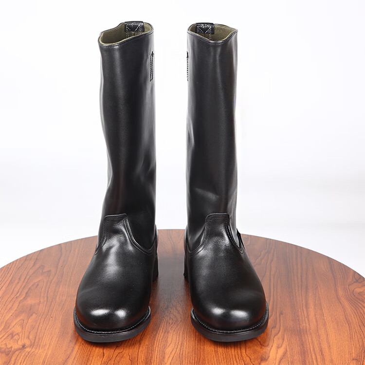 3516厂皮高筒马靴头层牛皮秋冬防风保暖坦克靴长筒骑行机车靴男品质