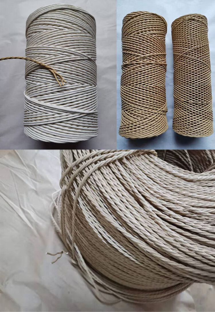 牛皮纸绳子编织手挽吊牌中药礼品单股月饼茶叶捆扎点心色椅子 白色0.