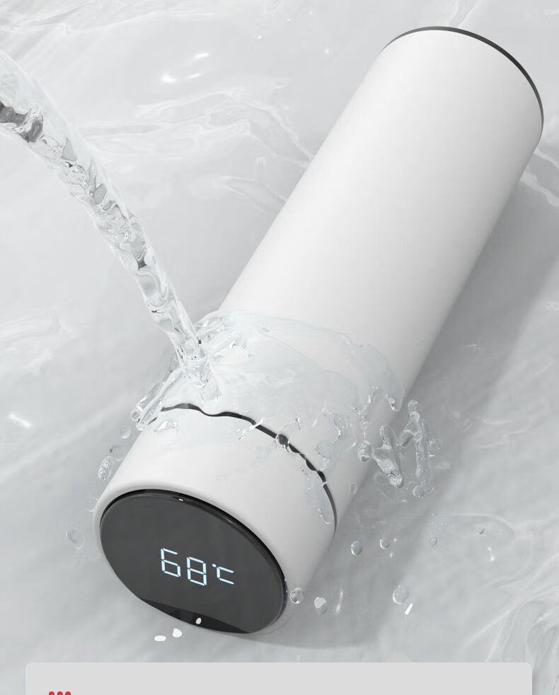 网红款智能数显保温杯男女304不锈钢大容量水杯学生便携茶杯子彩虹鸟