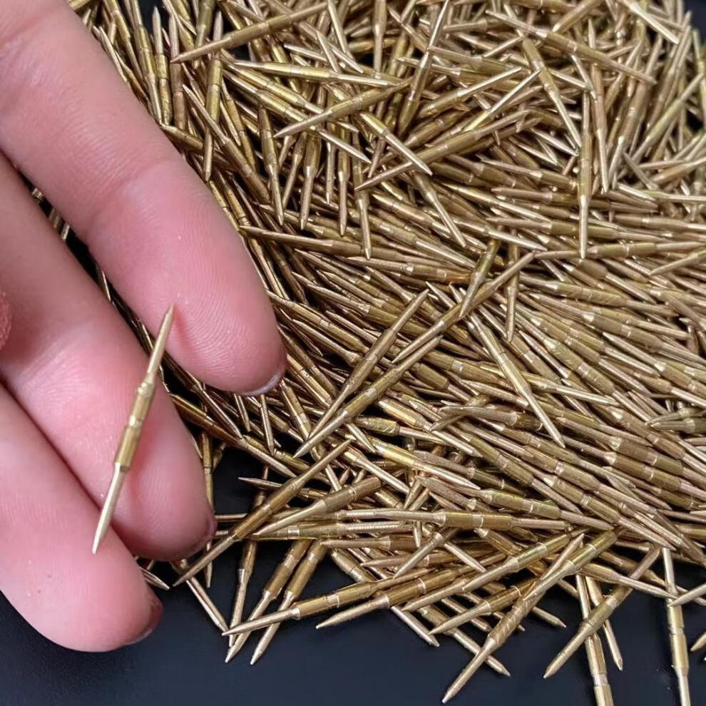 接头led灯带单根两头尖插针连接针对接针铜针两端尖头单枚独立插针 两