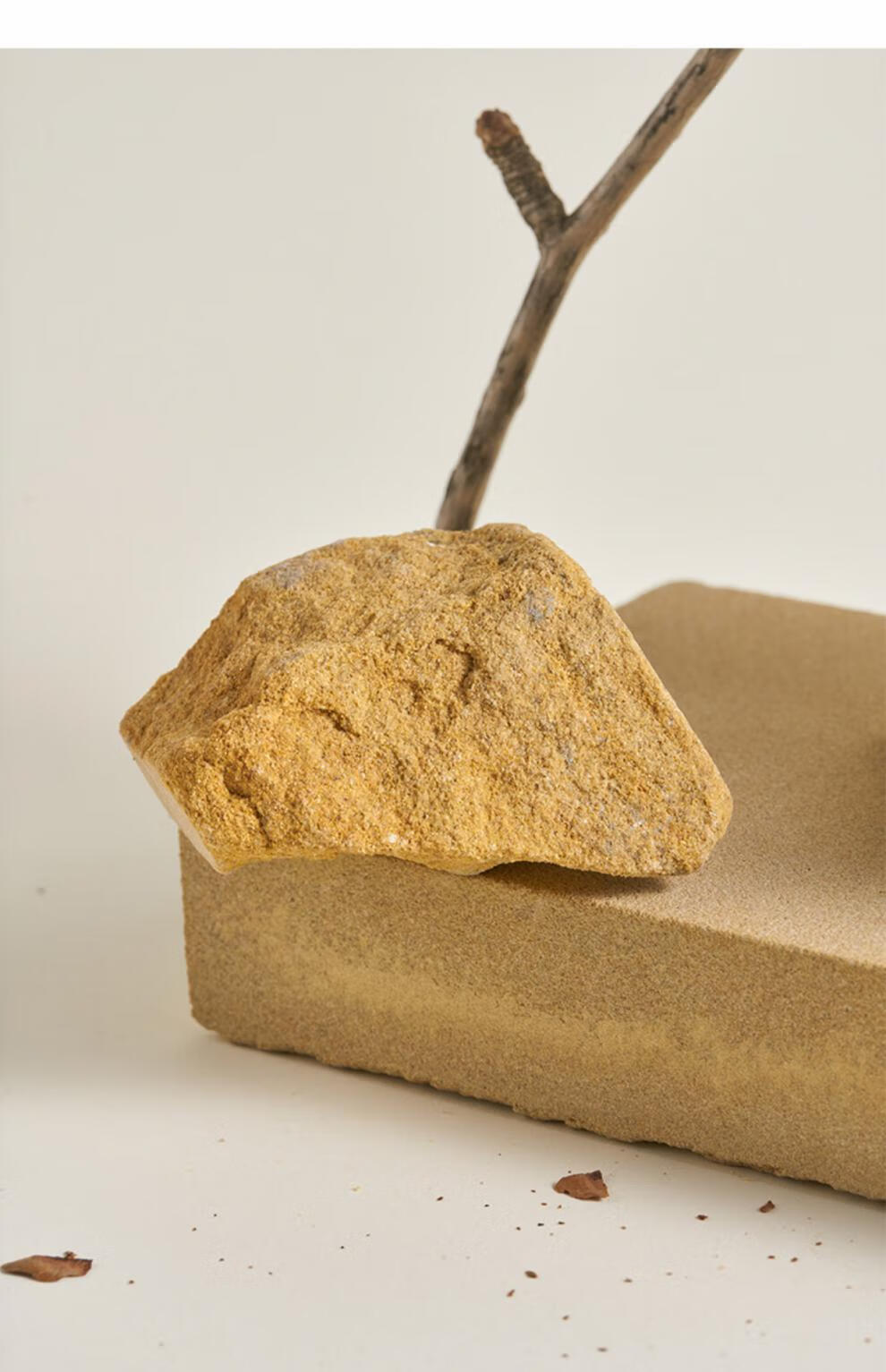 黄砂岩拍照道具天然石材摆件不规则石块产品静物摄影主图拍摄装饰定制