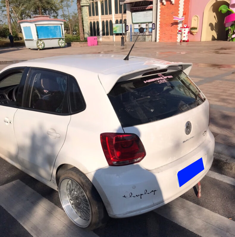 适用于11-18款polo波罗尾翼19-20款大众polo plus改装免打孔运动款