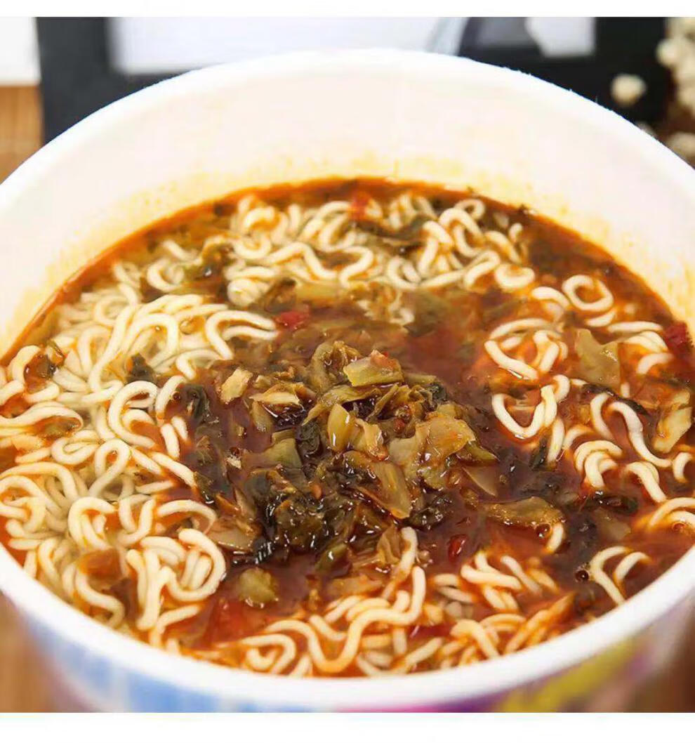 思圆方便面大食桶速食夜宵大桶方便面160克12桶整箱 大桶面红烧味12桶