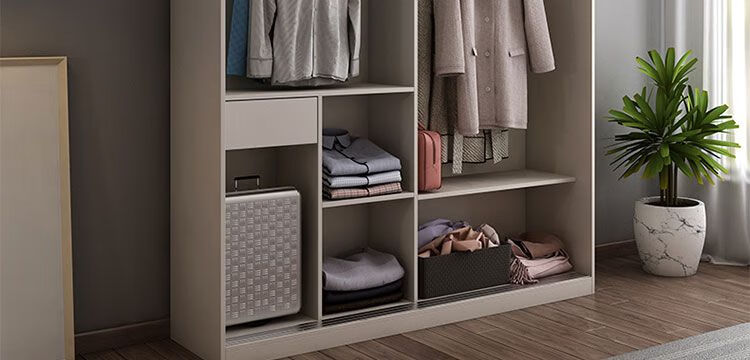 威赛星 薄衣柜定做整体推拉门现代简约小户型经济型卧室北欧房 宽100