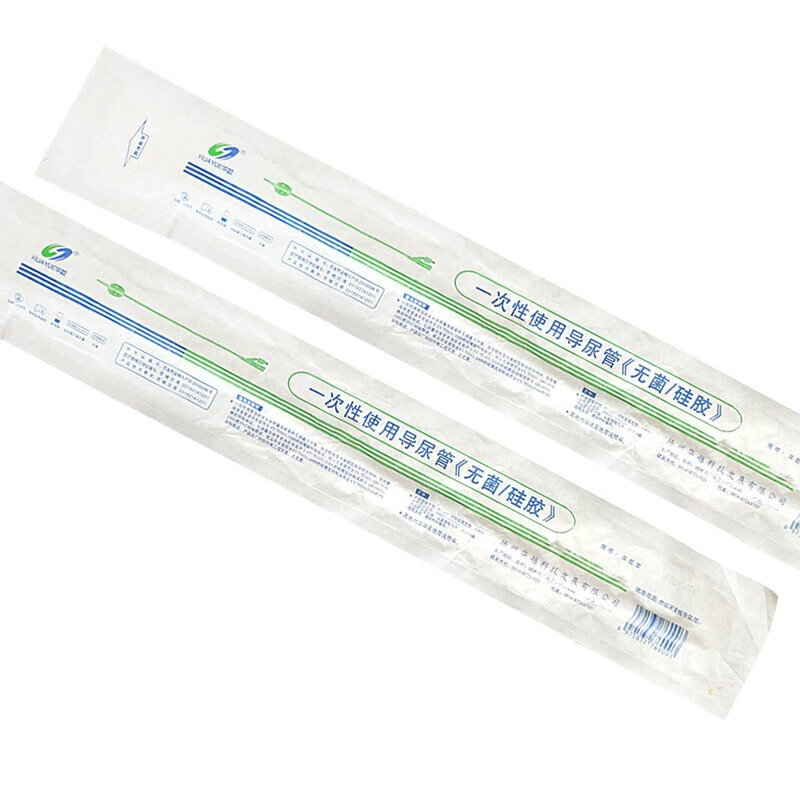 华越导尿管一次性无菌医用硅胶导尿管双腔男女用使用导尿包输尿管引流