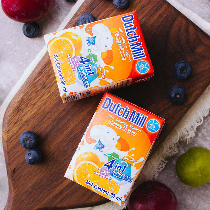 泰国进口达美酸奶整箱dutchmill草莓蓝莓小鬼儿童早餐奶同款饮品4口味