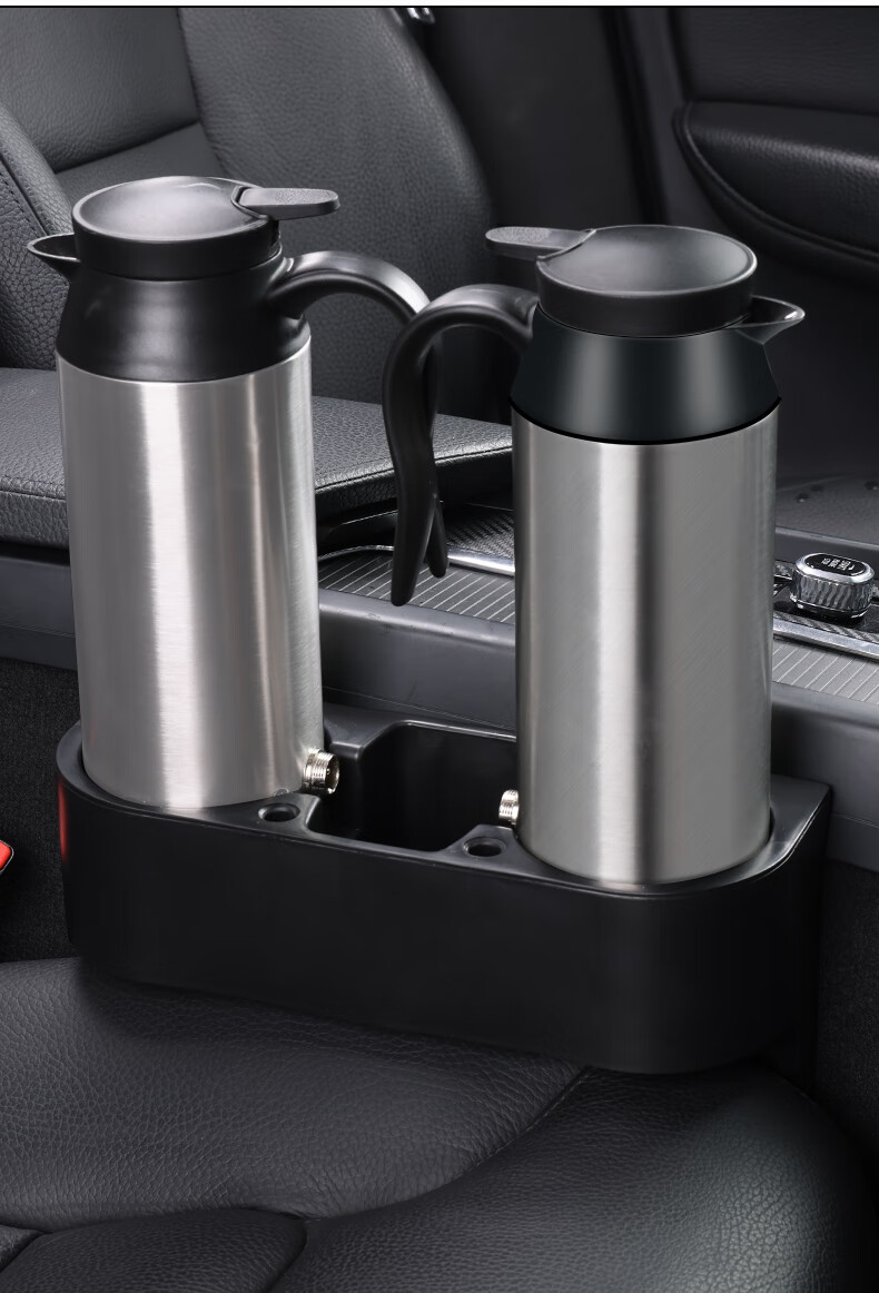 车载烧水壶大容量12v24v车用通用双钢电热水壶加热烧水杯智能神器小车