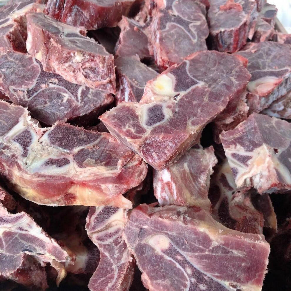 满肉牛脖骨新鲜冷冻牛脖骨多肉牛蝎子牛脊骨 塞红康尔 4斤【图片 价格