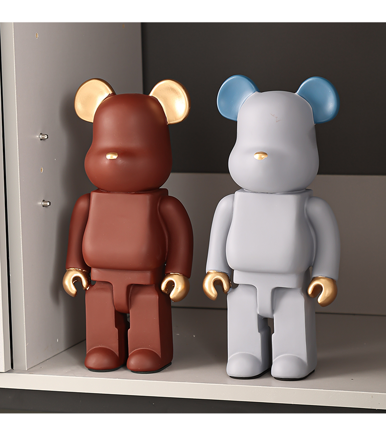 中精质造 客厅网红暴力熊存钱罐摆件小号现代轻奢样板房咖啡奶茶店