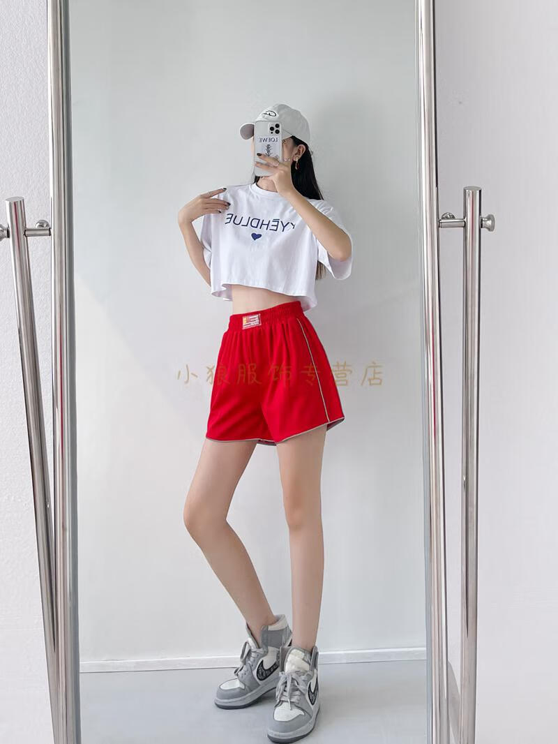 爵士舞服装女嘻哈套装成人jazz舞蹈服装宽松成人韩版现代舞性感短裤