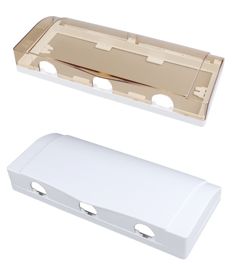 硬泰三位86型开关插座防水盒3联自粘式浴室客厅防溅盒透明连体保护盖