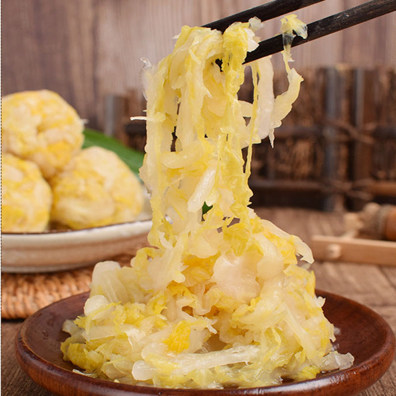 橙伯乐精选年货东北特产辽源周家酸菜周家洞藏酸菜笨渍酸菜丝500g5袋