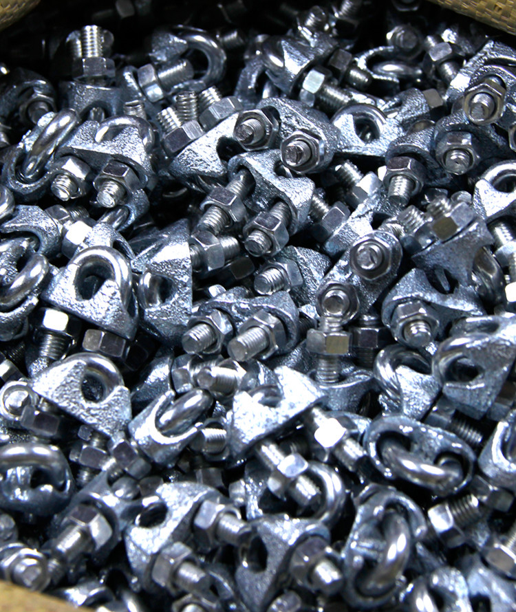 国标重型镀锌u型线夹钢丝绳卡扣锁扣锁紧钢绞线固定夹头铁丝拧紧智