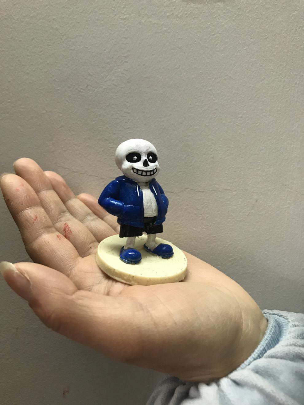 小米mi生态米家同款传说之下生日sans玩偶模型儿童玩具立体实木sans