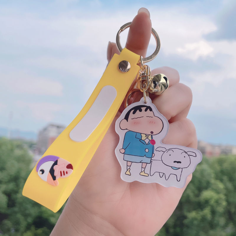 hnxc新品蜡笔小新挂件可爱蜡笔小新头像情侣亚克力挂件男女小清新包包