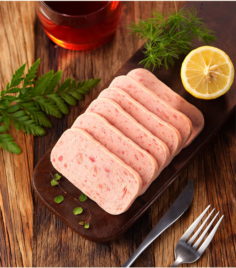 午餐肉罐头熟食早餐方便食品户外开即食火锅午餐肉火腿猪肉精选版猪肉