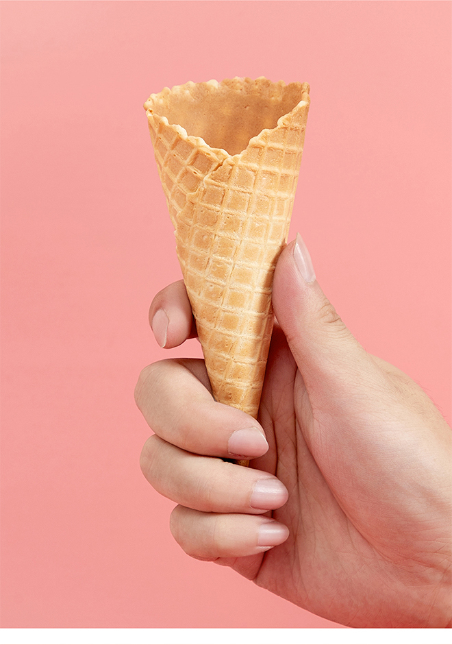 冰激凌脆皮甜筒400支装华夫蛋筒冰淇淋脆筒皮商用尖底脆筒托壳卷