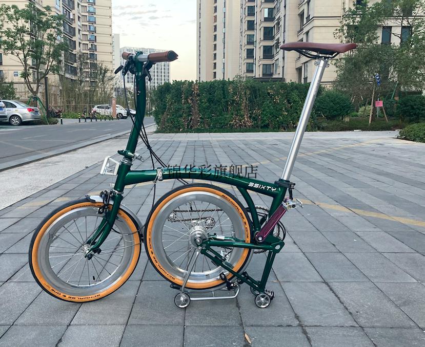 折叠车复古小布折叠车休闲单车同款的套餐四6000复古3速6速50016英寸