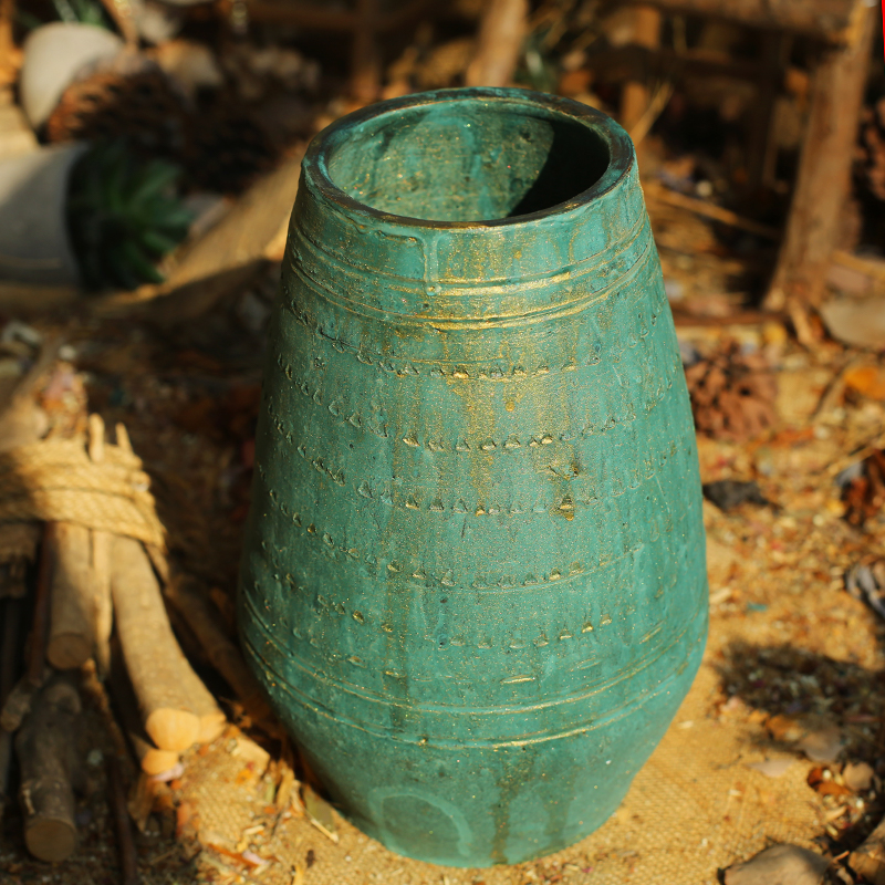 土陶罐多肉植物老桩盆花盆器大号复古红陶土粗陶盆陶罐透气法师hp417