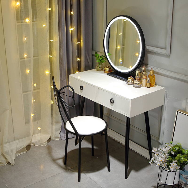 小型梳妆台梳妆桌卧室梳妆台轻奢风 卧室小户型迷你化妆台北欧简约