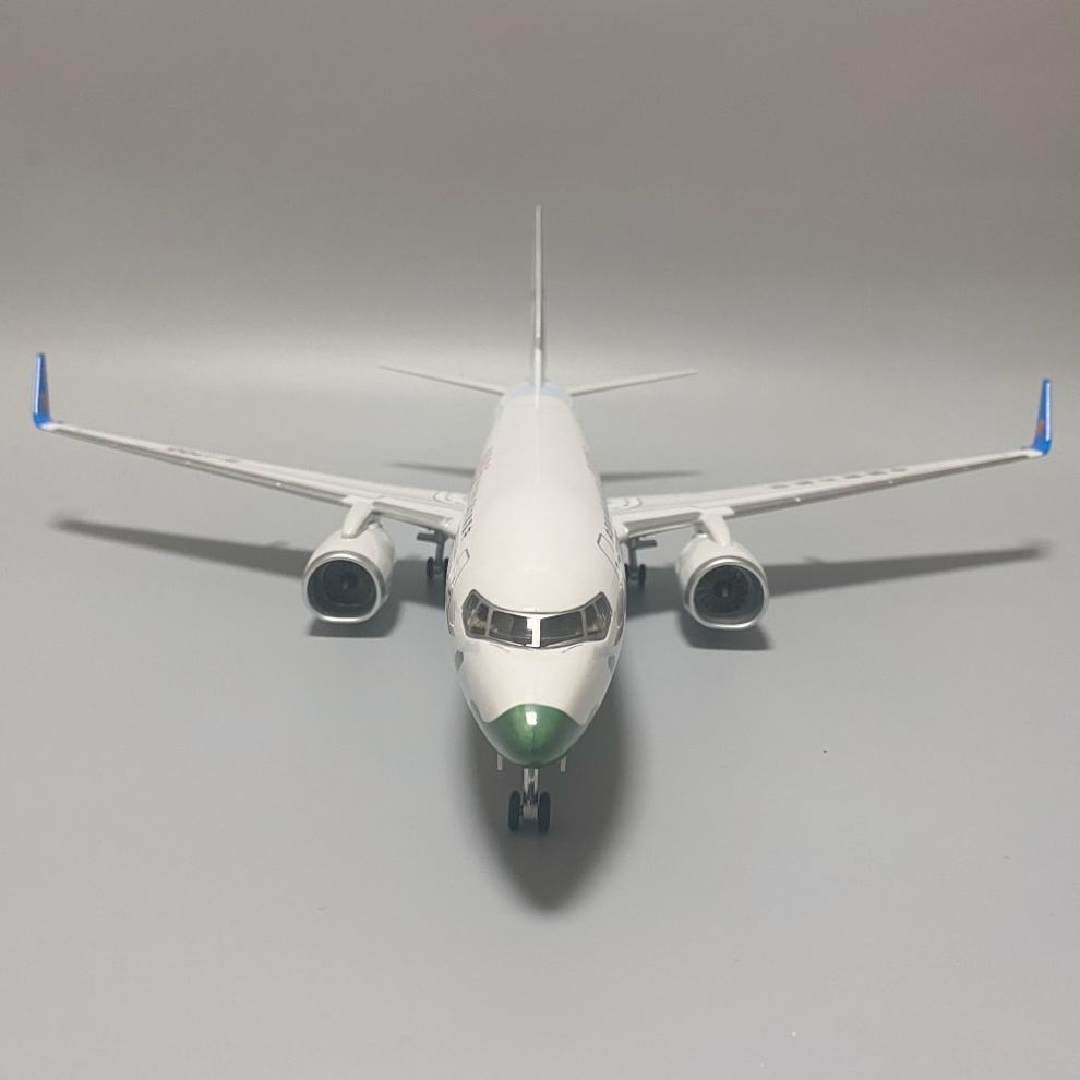 南航737珠海航展纪念飞机模型47cm带轮子带灯仿真航模成品定制南航737