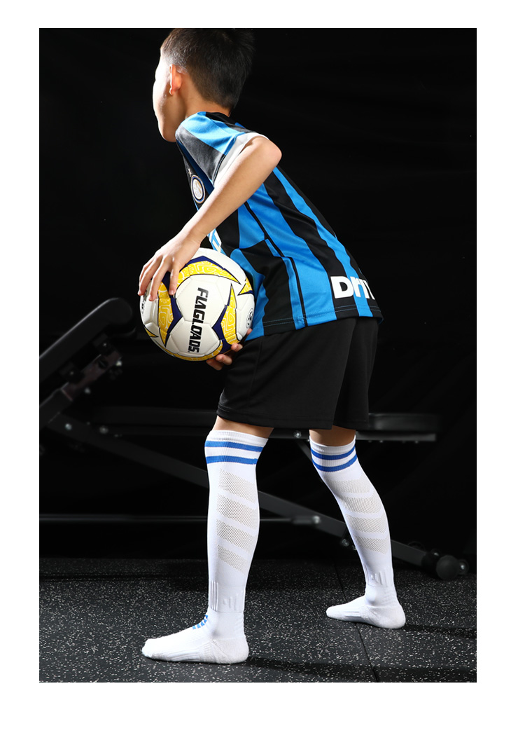 京享好物儿童长筒足球袜男女童学生少年过膝夏季薄款中筒运动袜m码