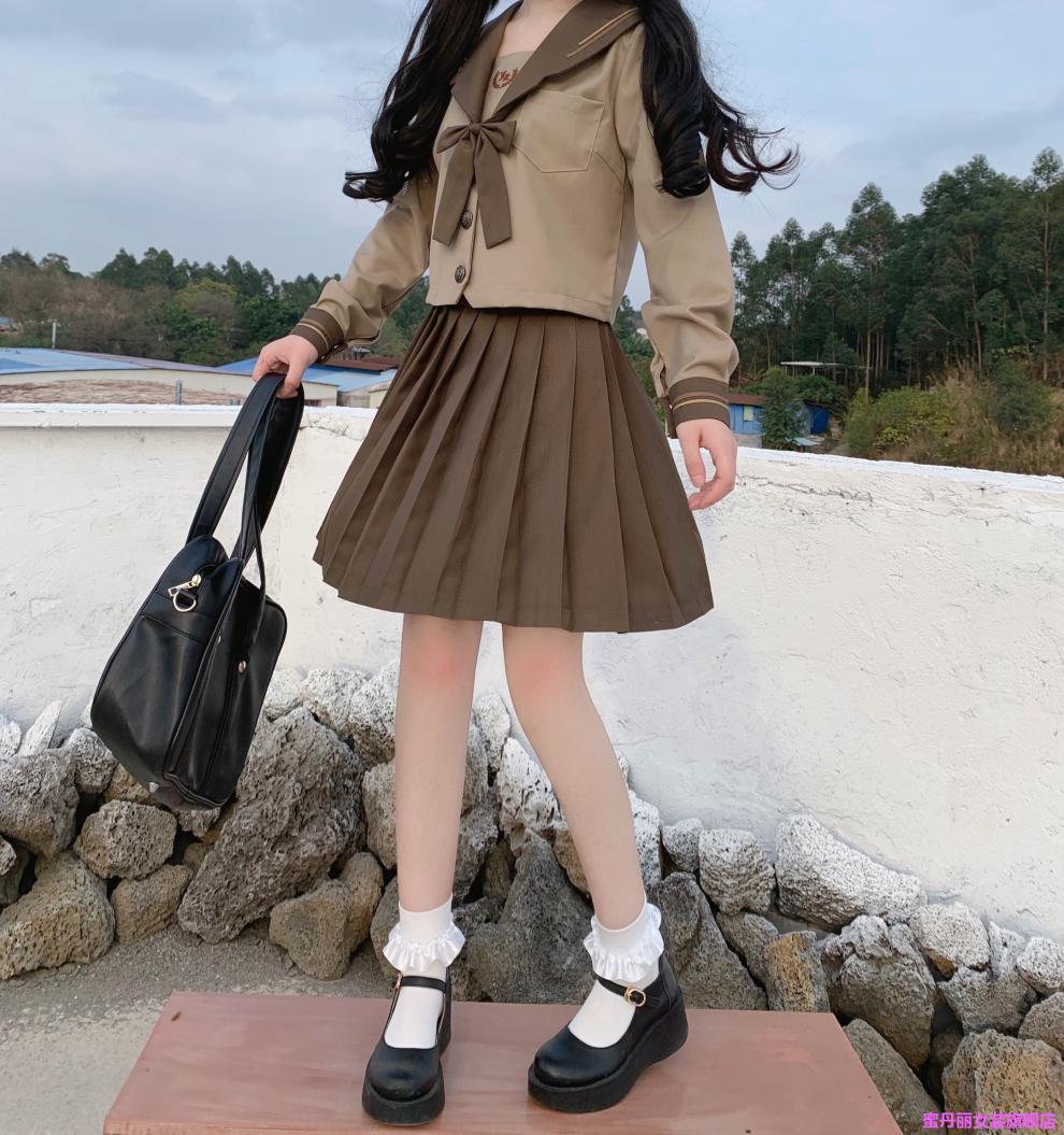 冬天穿不良少女jk制服秋冬季套装水手服女裙上衣长袖学院风学生校供