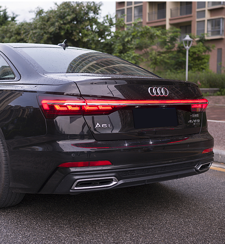 19-22款新奥迪a6l改装贯穿式尾灯动态流水尾灯总成流光灯装饰配件