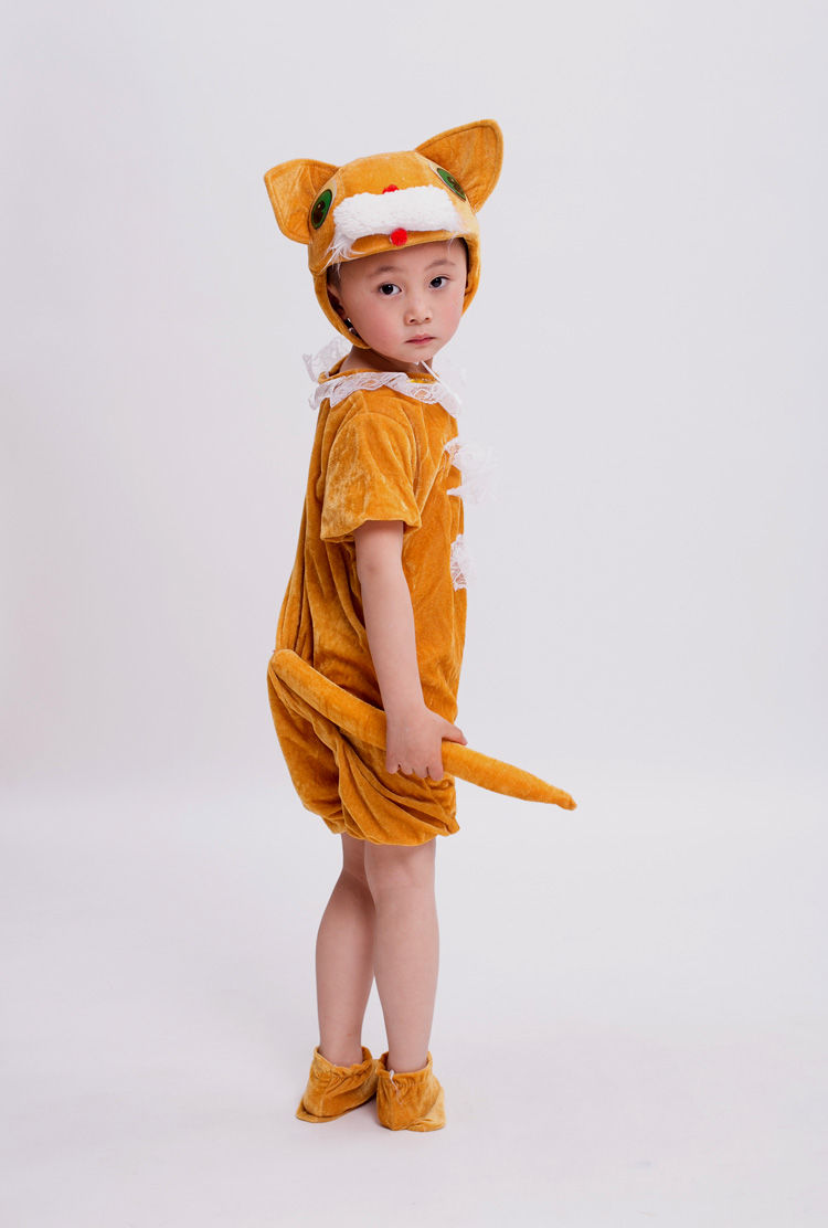 彬狄豹儿童小猫咪元旦表演服少儿波斯猫小动物演出服