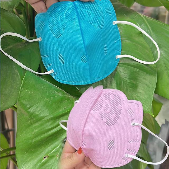小猫3d立体口罩高颜值少女时尚成人蝴蝶口罩 成人-粉色 蓝色-混发 20