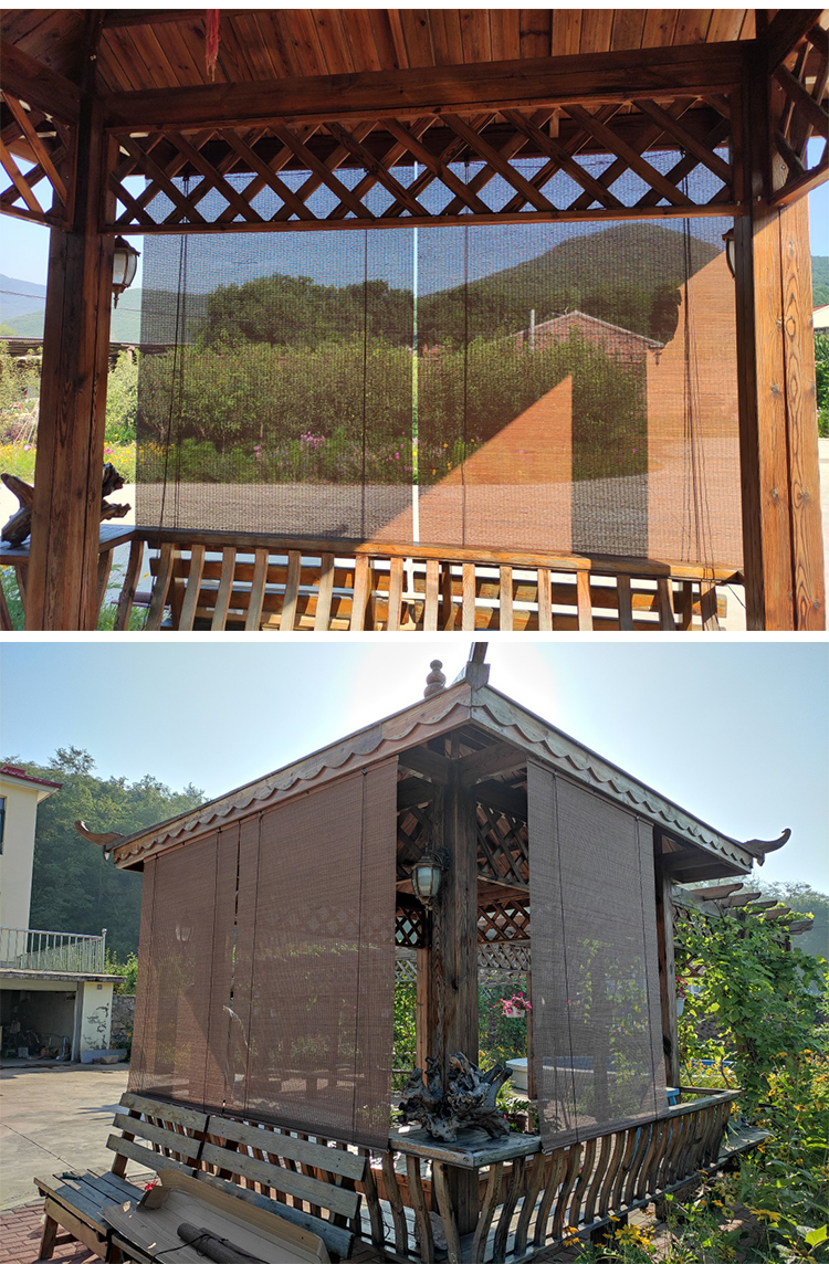 凉亭防晒室外竹帘卷帘室外上漆竹帘卷帘窗帘家用阳台遮阳帘户外凉亭