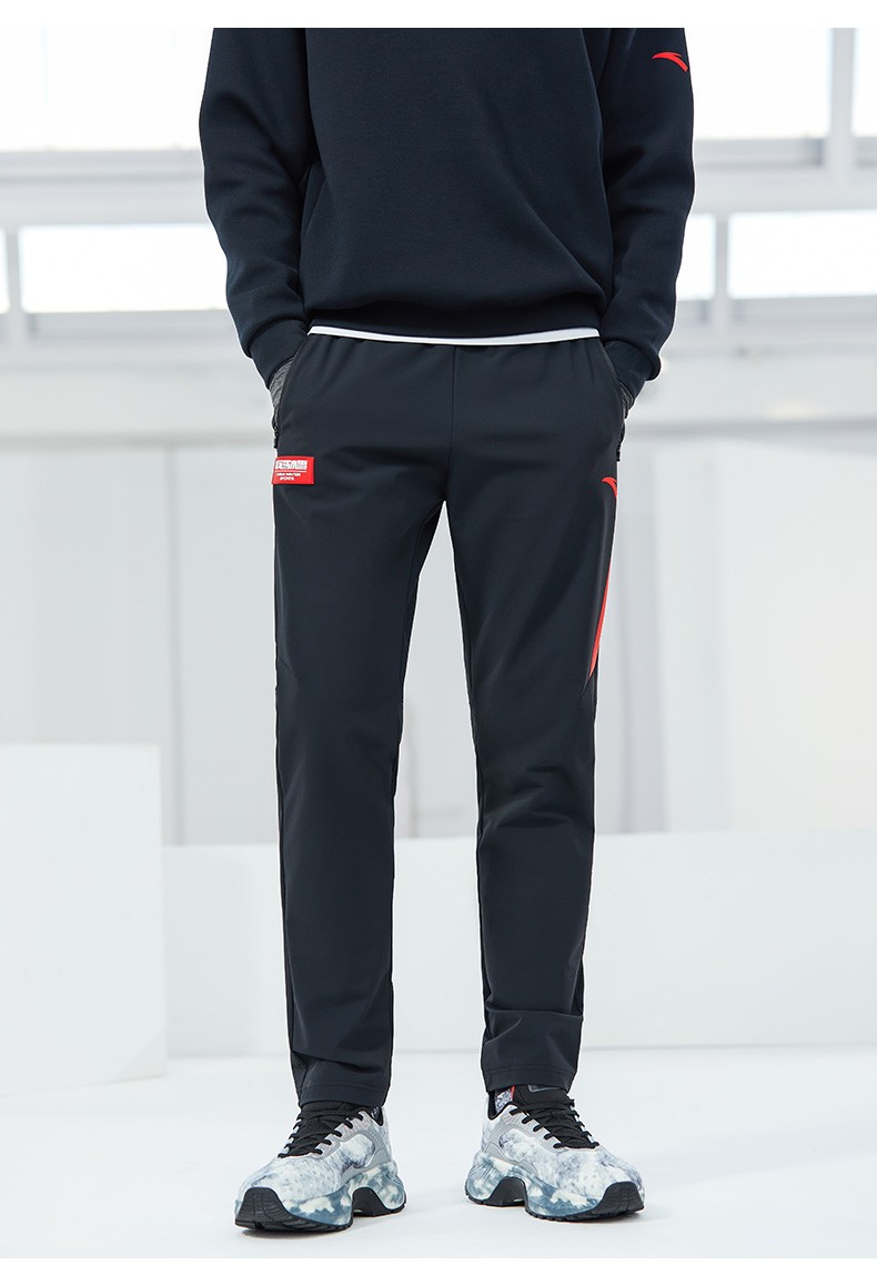 商场同款安踏男裤中国冰雪系列男子运动长裤官方旗舰152217520基础黑