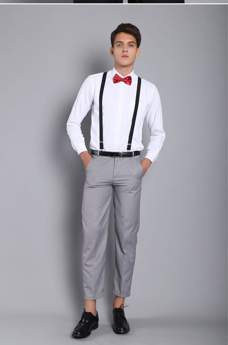 伴郎服兄弟装西裤衬衫马甲套装结婚伴郎团服西式礼服士灰马甲灰裤衬衫