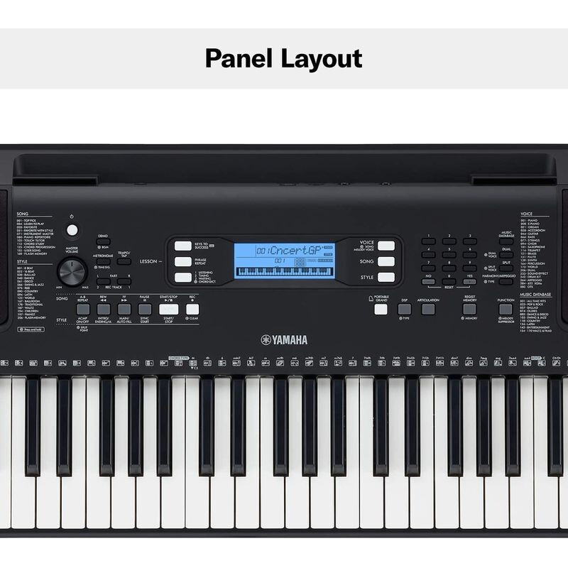 雅马哈(yamaha) 雅马哈psr-e373电子琴61键力度成年儿童初学考级幼师