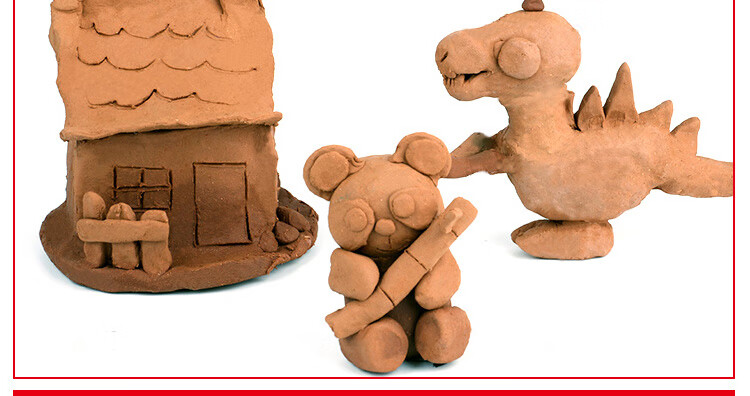 甄萌手工泥巴学生软陶泥儿童diy雕塑免烧陶艺粘土制作教学用陶土工具