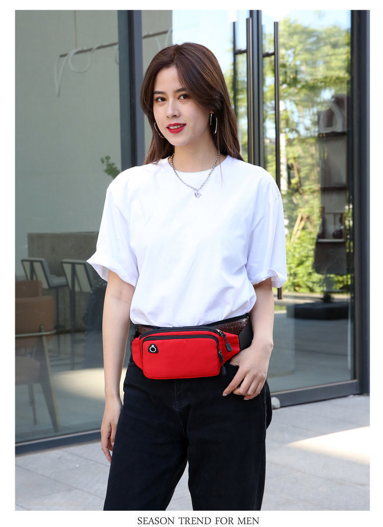 弹力健身跑步手机腰包女运动百搭男士新款时尚小巧工地工作收钱包黑色