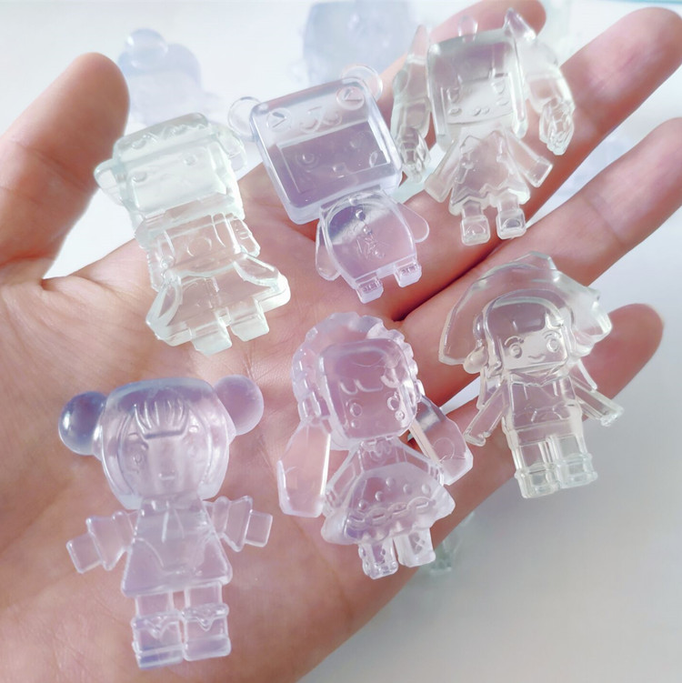 公仔迷你世界橡皮盲盒公仔玩具动漫游戏人偶挂件儿童透明变色橡皮玩偶